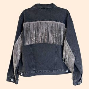Daniel Diamond Nashville Rhinestone Fringe Denim Jacket